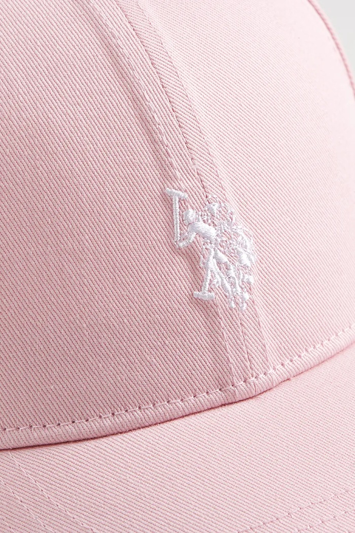 Dziewczynka U.S. Polo Assn. czapka z daszkiem dziecięca bawełniana USG0321 różowy