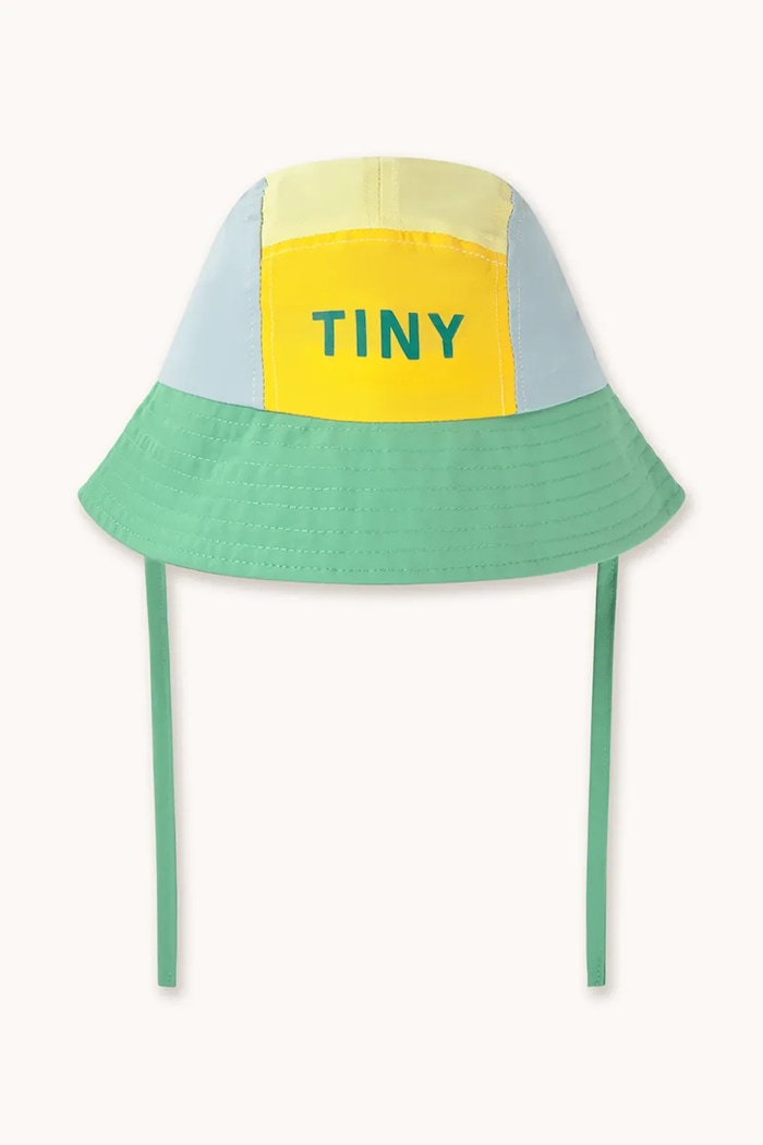 Tinycottons palarie copii COLOR BLOCK BUCKET HAT SS26.516 turcoaz SS26