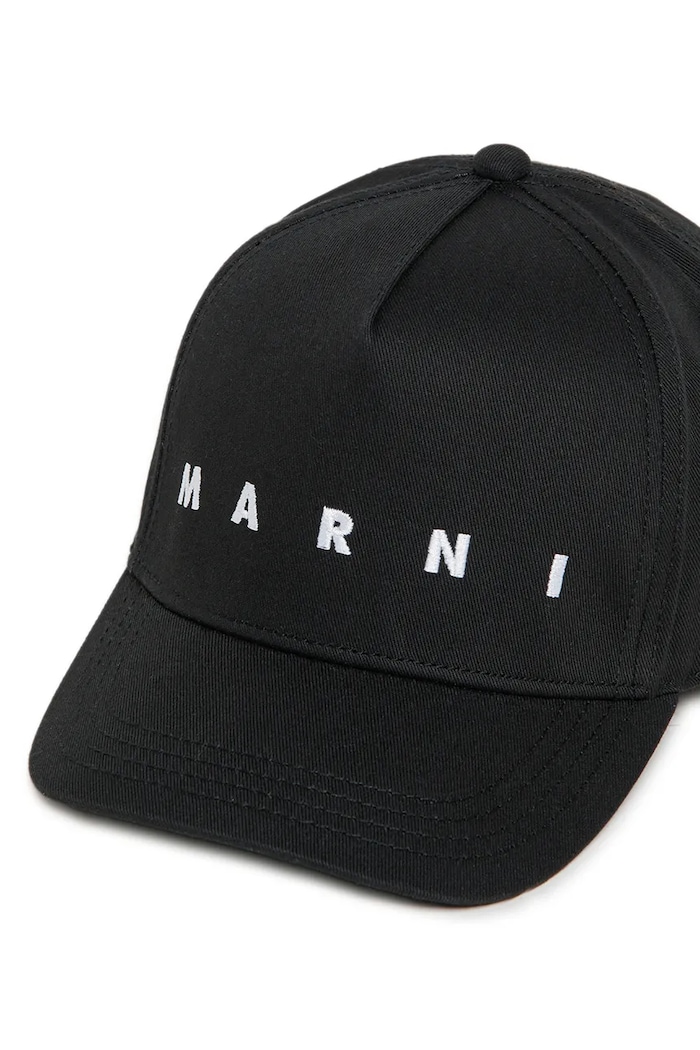 Момче Детска памучна шапка с козирка Marni MF43U HAT M01630.M00J2 черен