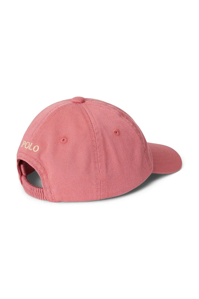 Polo Ralph Lauren czapka z daszkiem bawełniana dziecięca 320785653502 różowy SS26