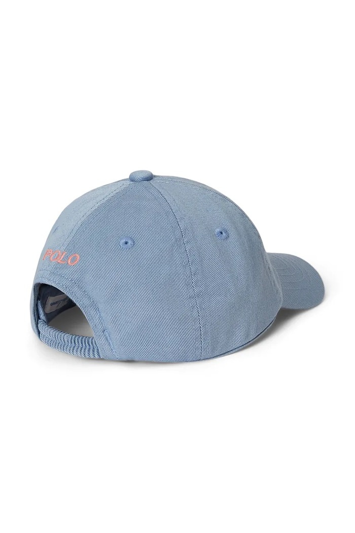 Дитяча бавовняна кепка Polo Ralph Lauren 320785653503 блакитний SS26