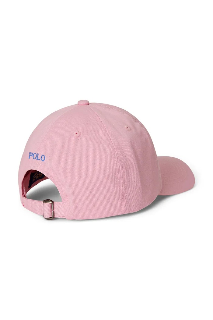 Polo Ralph Lauren czapka z daszkiem bawełniana dziecięca 323785653510 różowy SS26