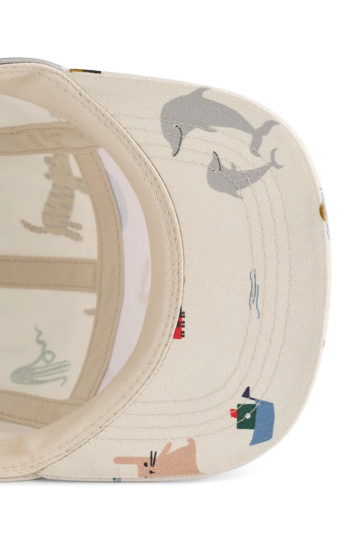 Chlapec Detská bavlnená šiltovka Liewood Rory Printed Cap LW17559.PPY2 béžová
