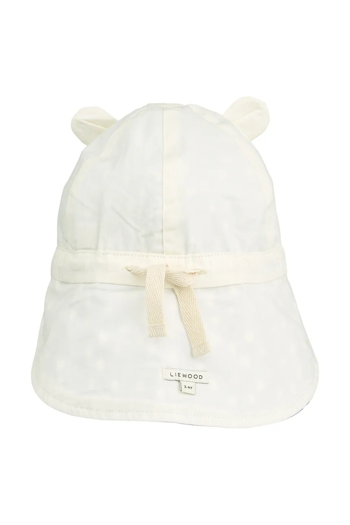 Detská bavlnená šiltovka Liewood Gorm Reversible Sun Hat With Ears LW17698.PPY2 fialová SS26