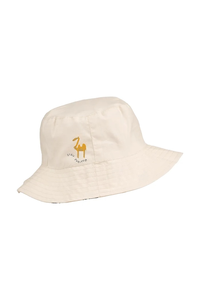 Detský obojstranný klobúk Liewood Damon Reversible Bucket Hat LW19911.PPY2 béžová SS26
