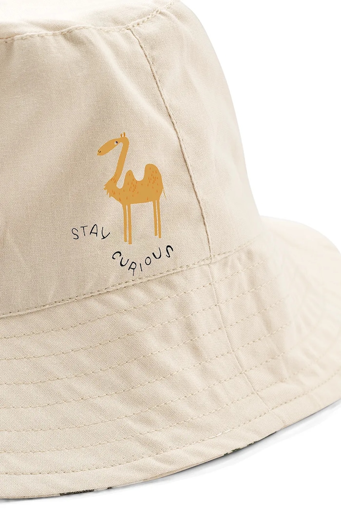 Chlapec Detský obojstranný klobúk Liewood Damon Reversible Bucket Hat LW19911.PPY2 béžová