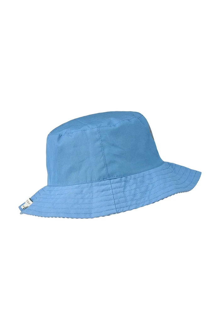 Detský obojstranný klobúk Liewood Damon Reversible Bucket Hat LW19911.PPY2 modrá SS26
