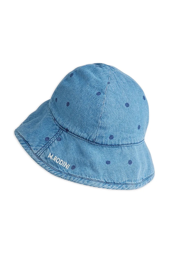 Mini Rodini pălărie denim pentru copii denim dots 26265109 albastru SS26