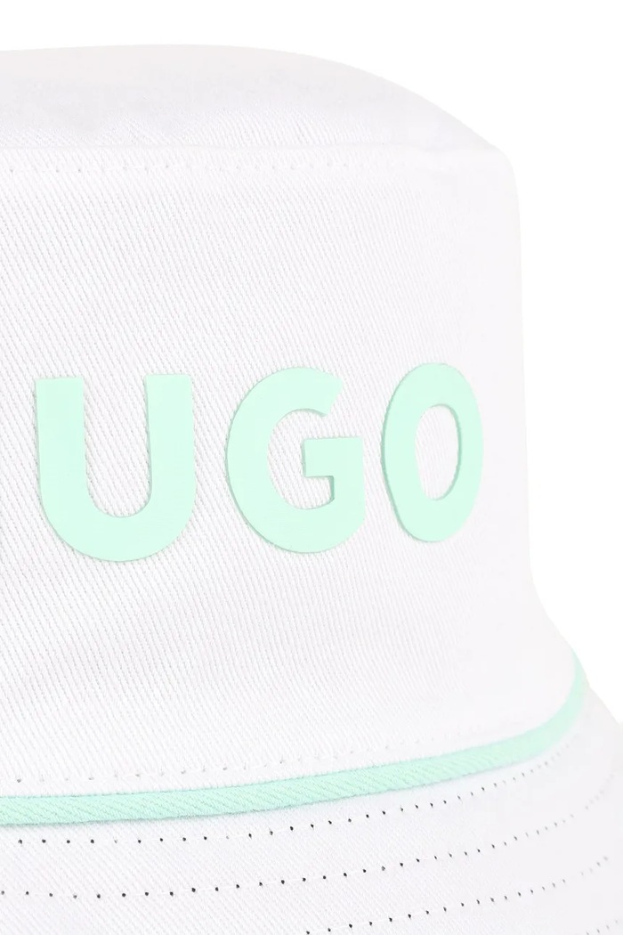 Детска памучна капела с две лица HUGO G01165.58 черен