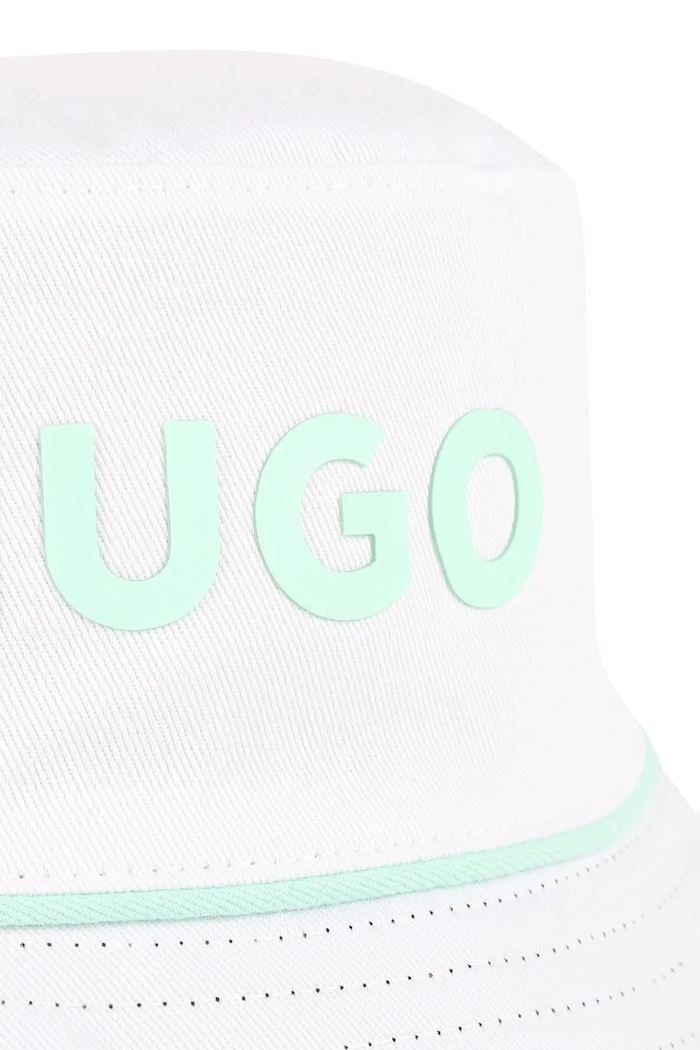 Детска памучна капела с две лица HUGO G01165.58 черен