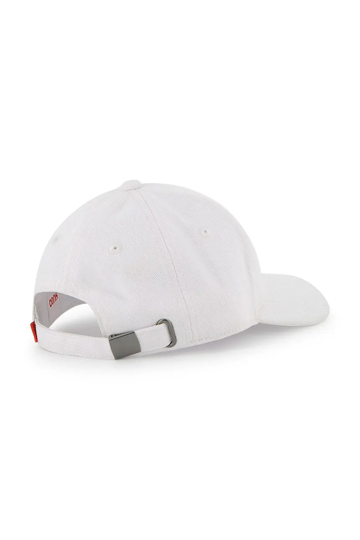 Detská bavlnená šiltovka HUGO G01187.58 biela SS26