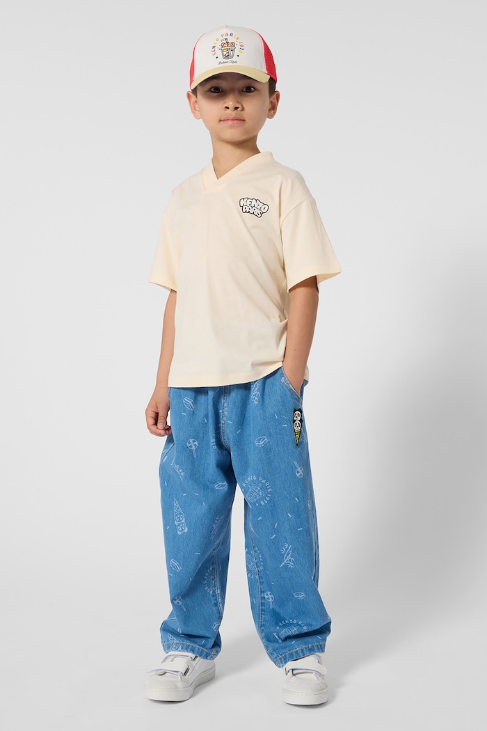 Detská baseballová čiapka Kenzo Kids K61833.52.56 biela