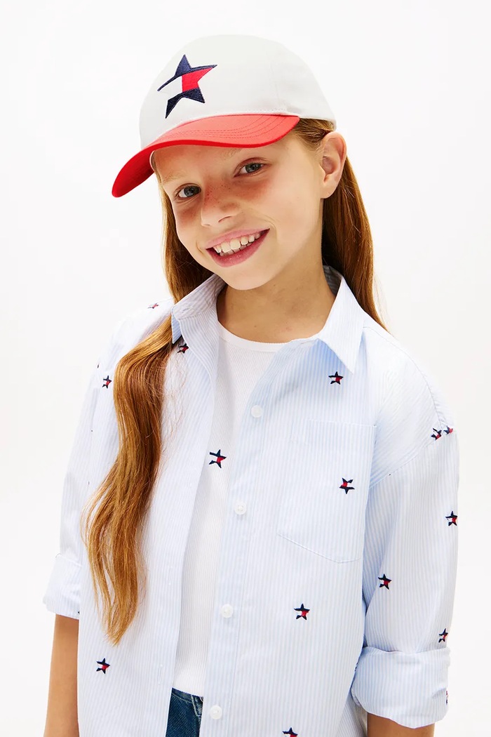 Tommy Hilfiger čiapka so šiltom detská bavlnená KA0KA00042.PPY2 červená