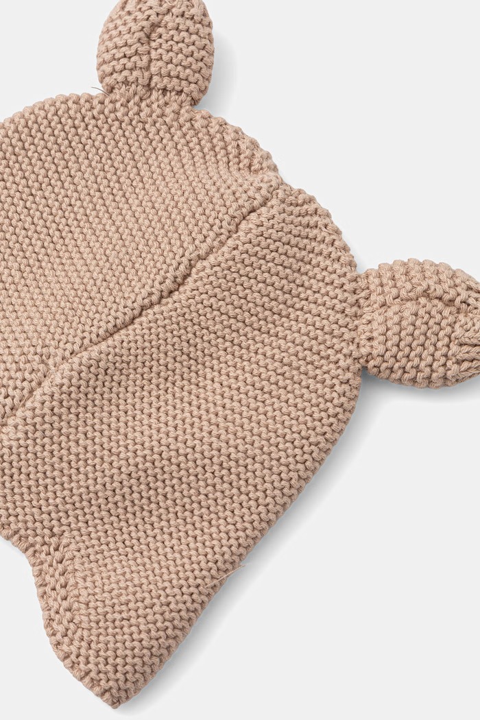United Colors of Benetton czapka dziecięca bawełniana 600CRA002.W.Stagionale beżowy SS26