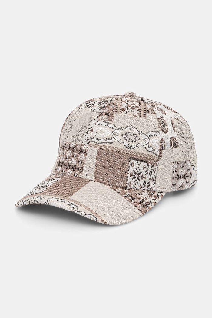 Les Deux czapka z daszkiem męska Patchwork beżowy 1001713
