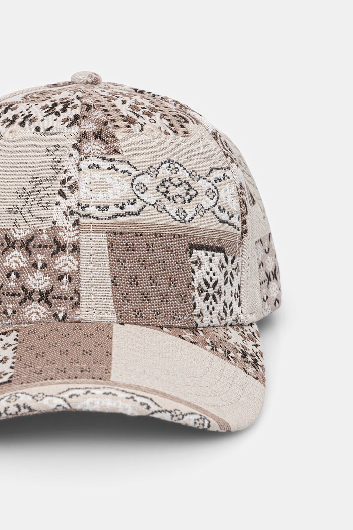 Les Deux czapka z daszkiem męska Patchwork 1001713 beżowy SS26