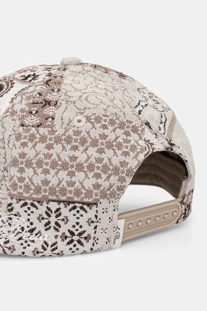 Akcesoria Les Deux czapka z daszkiem męska Patchwork 1001713 beżowy