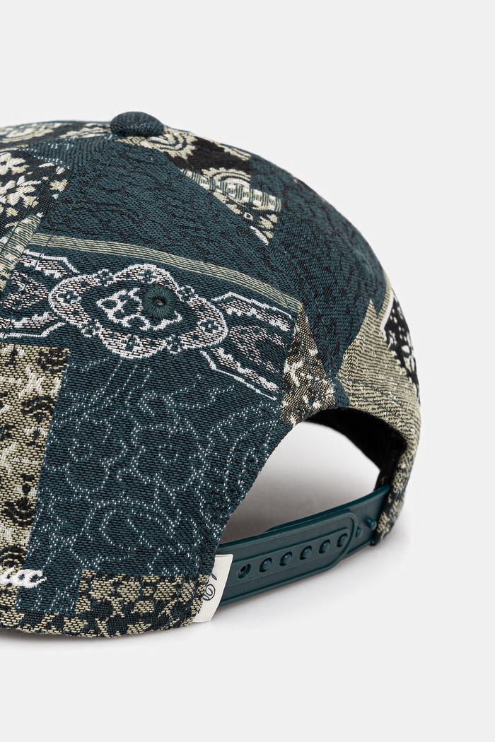 Akcesoria Les Deux czapka z daszkiem męska Patchwork 1001713 zielony