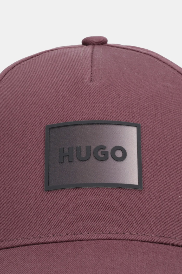 Bavlněná baseballová čepice HUGO Jude-SL 50555756 hnědá SS26