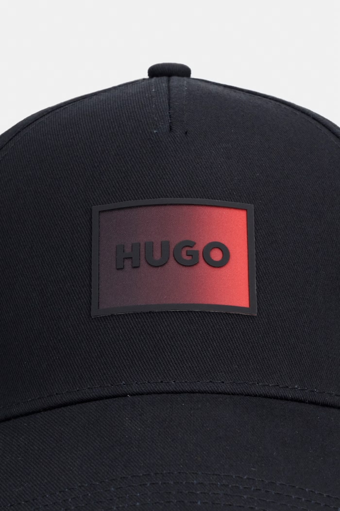 HUGO czapka z daszkiem bawełniana Jude-SL 50555756 czarny SS26