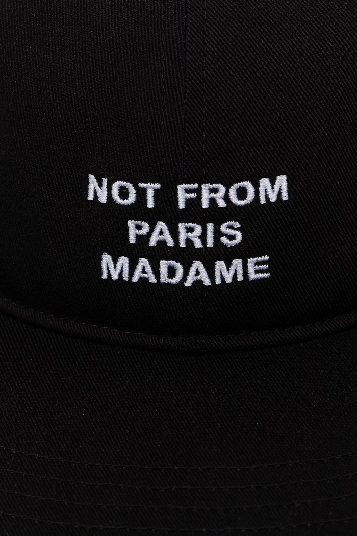 Drôle de Monsieur pamut baseball sapka La Casquette Slogan PERM.CP194.CO138.BL fekete SS26