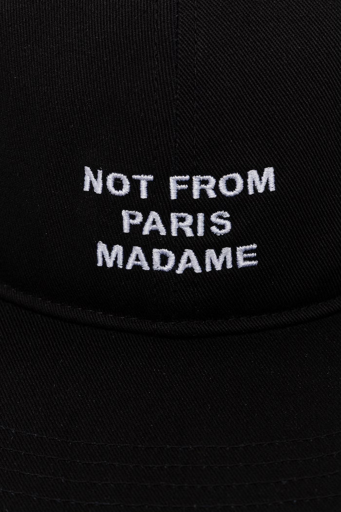 Drôle de Monsieur pamut baseball sapka La Casquette Slogan PERM.CP194.CO138.BL fekete SS26