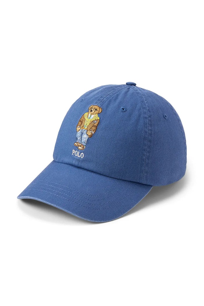 Βαμβακερό καπέλο του μπέιζμπολ Polo Ralph Lauren απλικέ σκούρο μπλε 710P04897