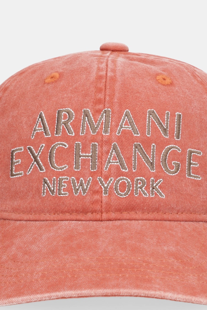 Bombažna bejzbolska kapa Armani Exchange XM002025.AF15502 oranžna SS26