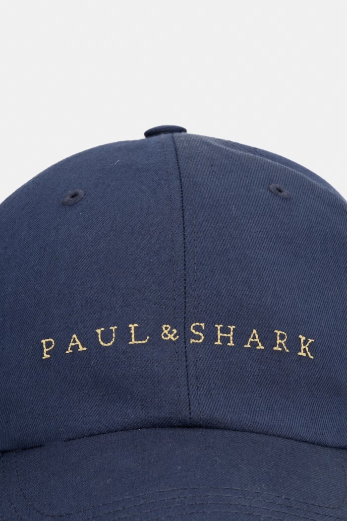 Šiltovka s prímesou ľanu Paul&Shark 26417102 tmavomodrá SS26