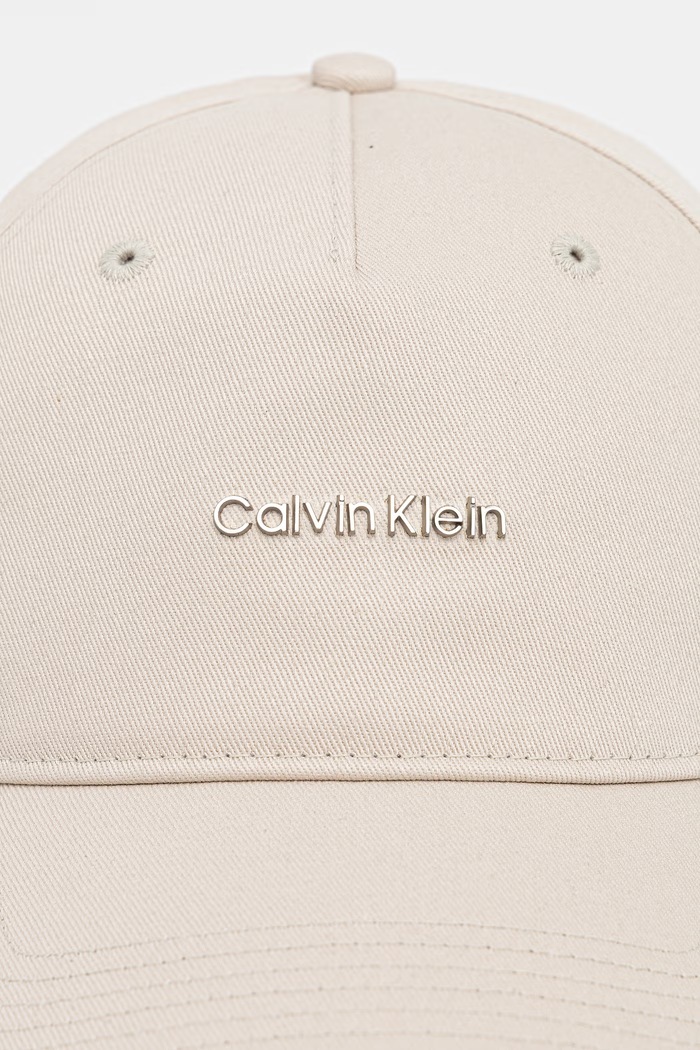 Calvin Klein καπέλο μπέιζμπολ ανδρικό βαμβακερό LV04D5080G μπεζ SS26