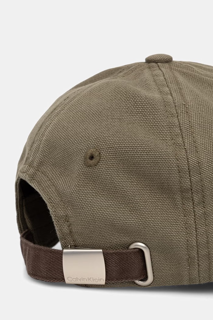 Doplňky Calvin Klein baseballová čepice pánská bavlněná LV04D5089G zelená
