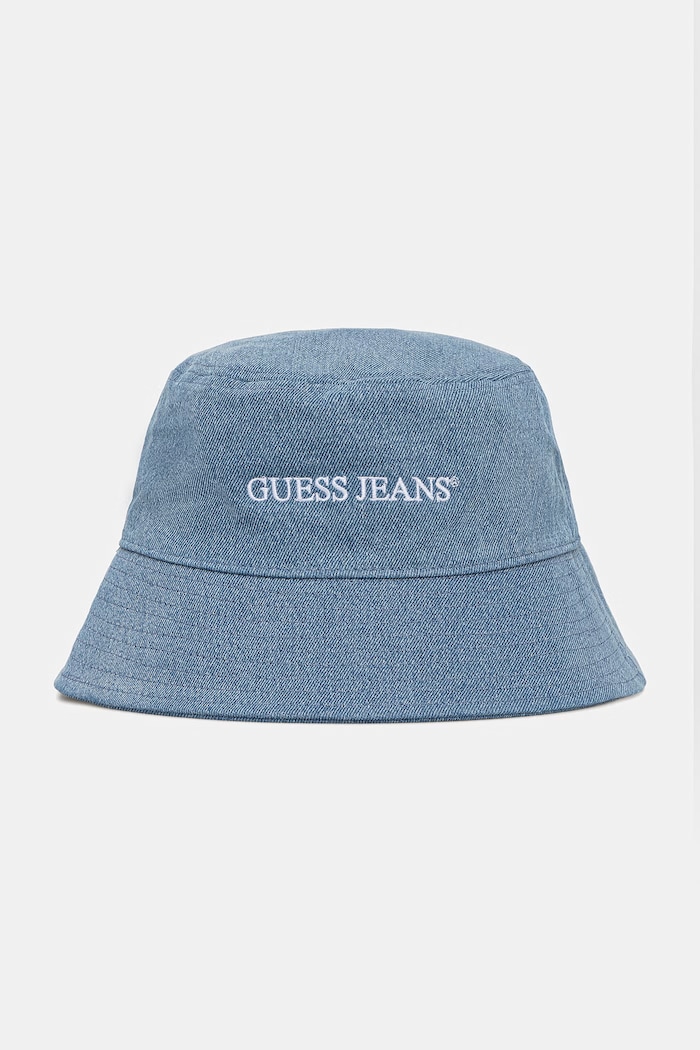 Guess Jeans kapelusz jeansowy aplikacja niebieski M6RZ06.WF8V1