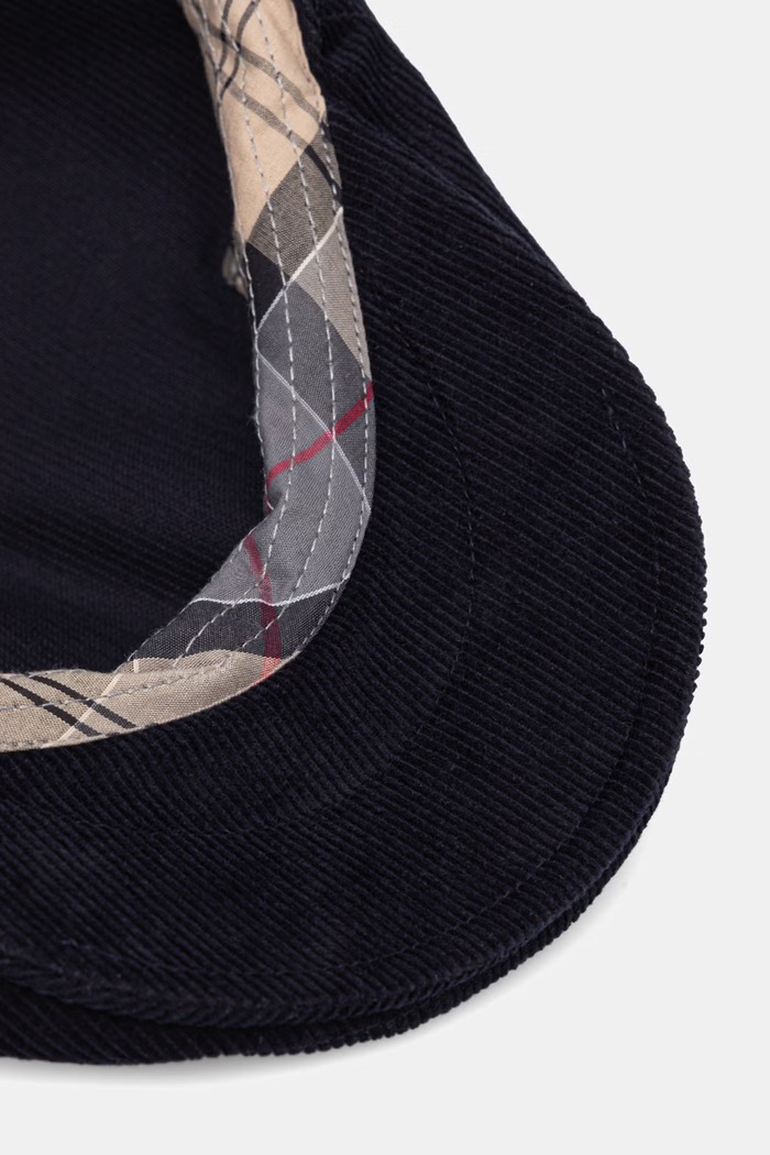 Barbour čiapka pánska menčestrová Bayfield tmavomodrá MHA0950
