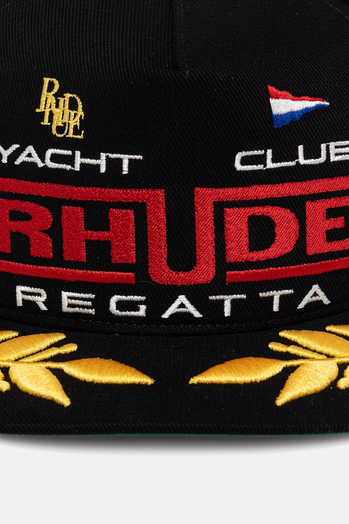 Βαμβακερό καπέλο του μπέιζμπολ RHUDE Regatta Club RHPS26HA01124 μαύρο SS26