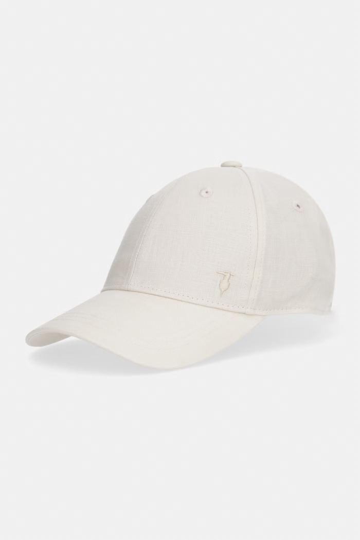Trussardi șapcă de baseball pentru bărbați din in bej E002C000008N