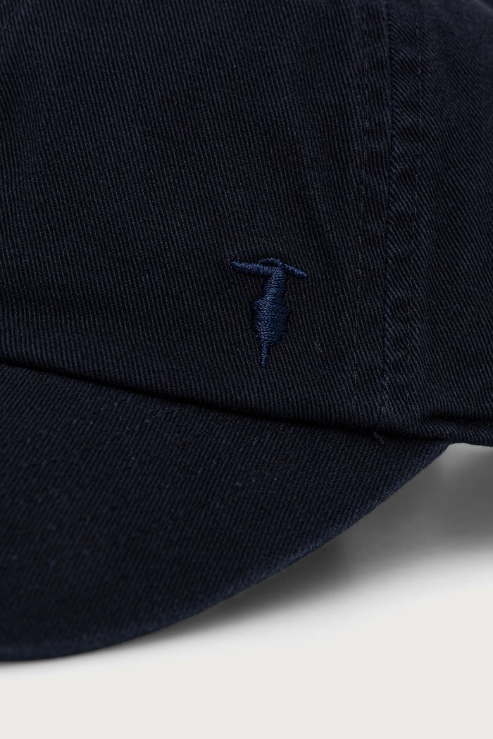 Trussardi Czapka z daszkiem męska z bawełną E079C000022N granatowy SS26