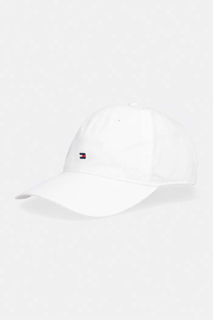 Tommy Hilfiger čiapka so šiltom pánska bavlnená biela AM0AM14099