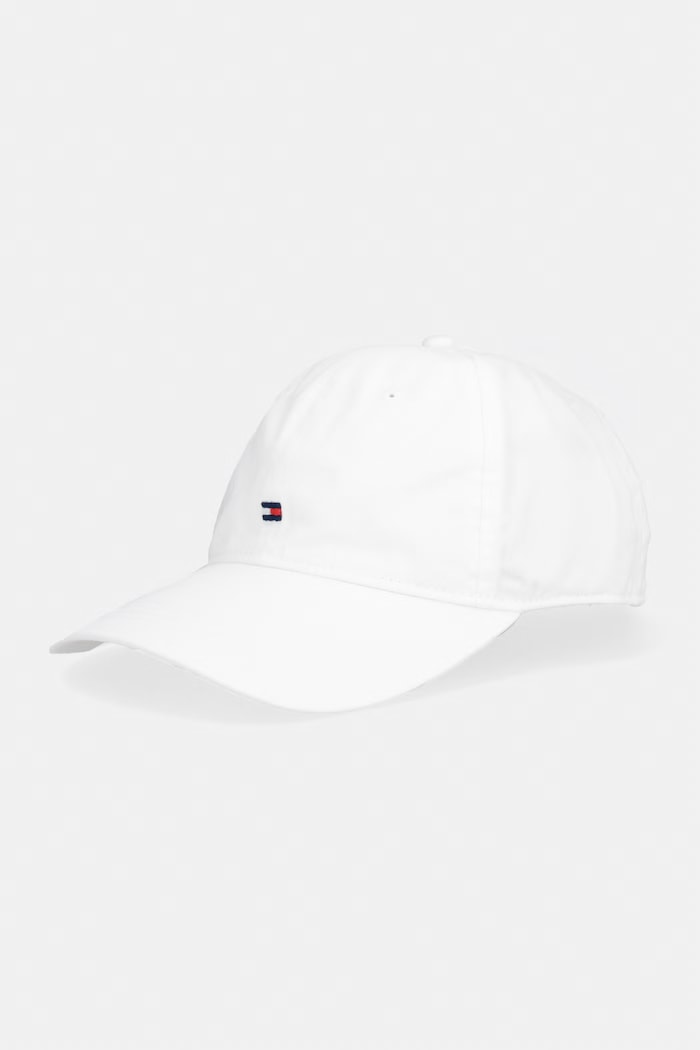 Tommy Hilfiger čiapka so šiltom pánska bavlnená biela AM0AM14099