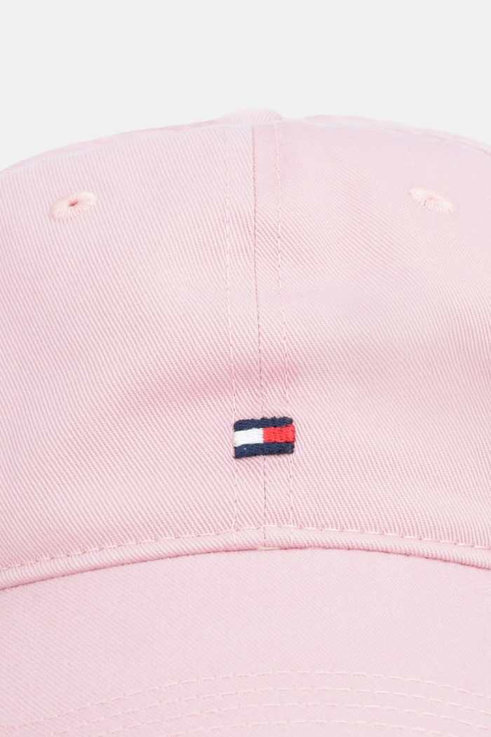 Tommy Hilfiger čiapka so šiltom pánska bavlnená AM0AM14099 ružová SS26