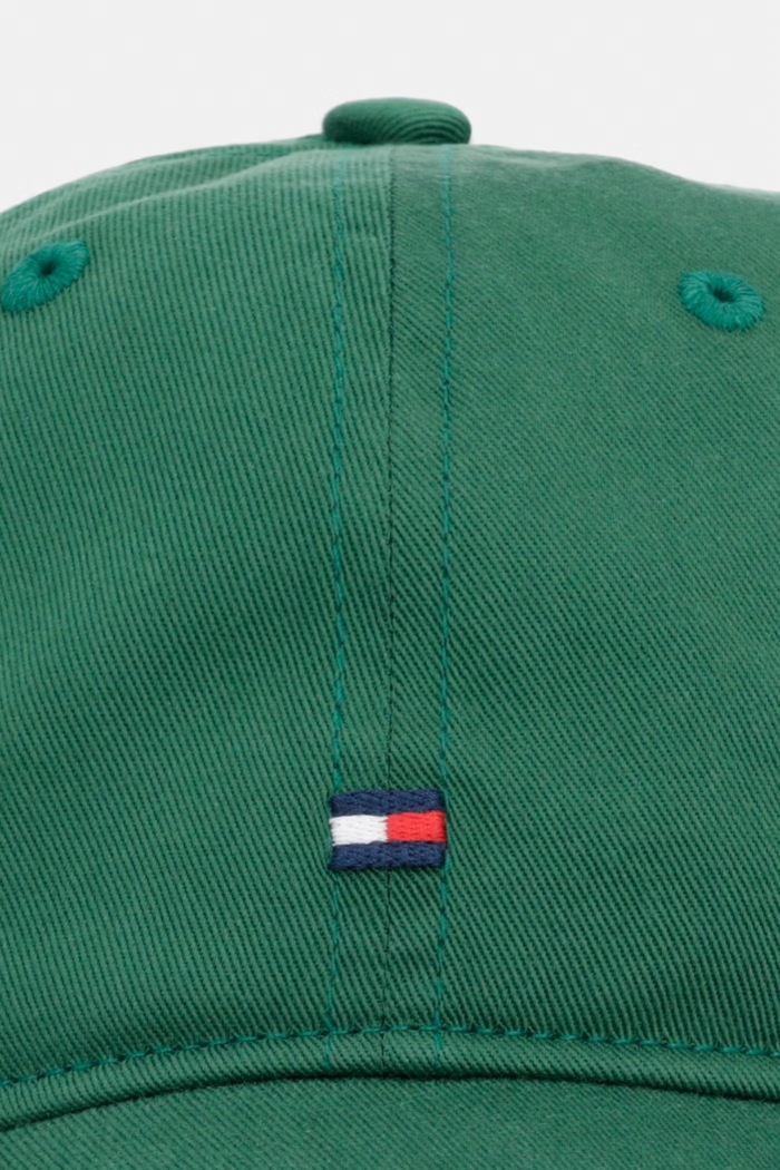 Tommy Hilfiger czapka z daszkiem męska bawełniana AM0AM14099 zielony SS26