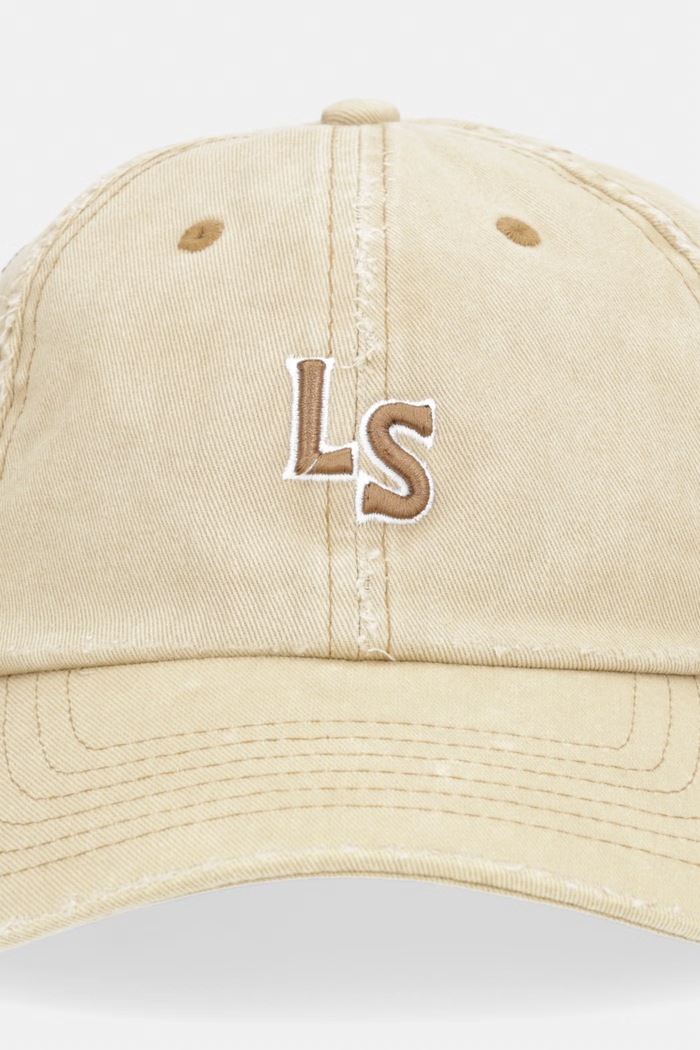 Bavlnená šiltovka Levi's LS MONOGRAM 004BS.0006 béžová SS26