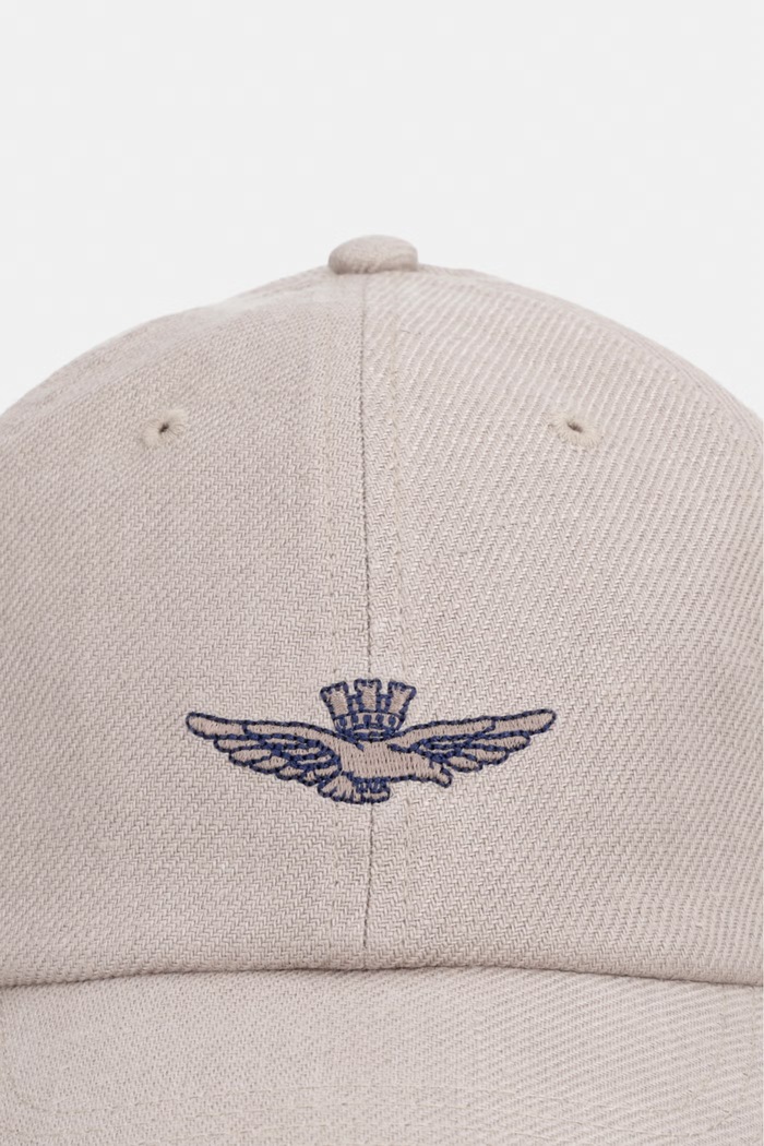 Aeronautica Militare pánska ľanová šiltovka HA1245UCT04293 béžová SS26
