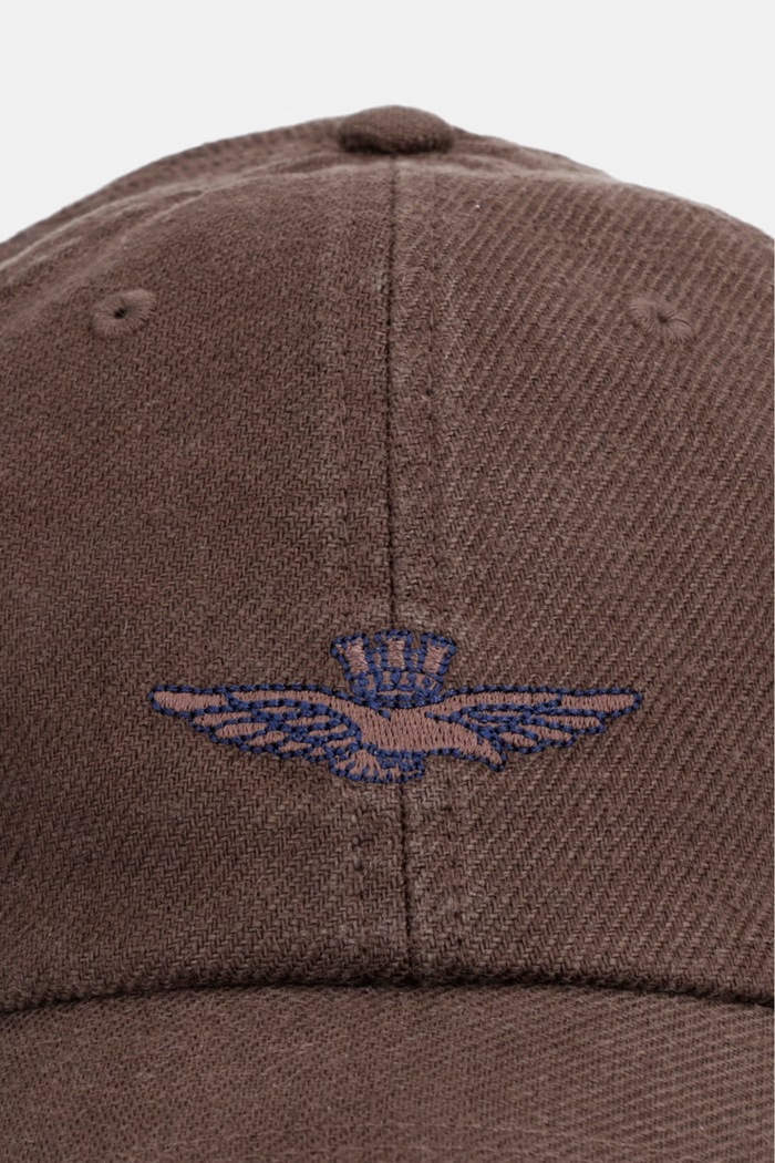 Aeronautica Militare pánska ľanová šiltovka HA1245UCT04293 hnedá SS26