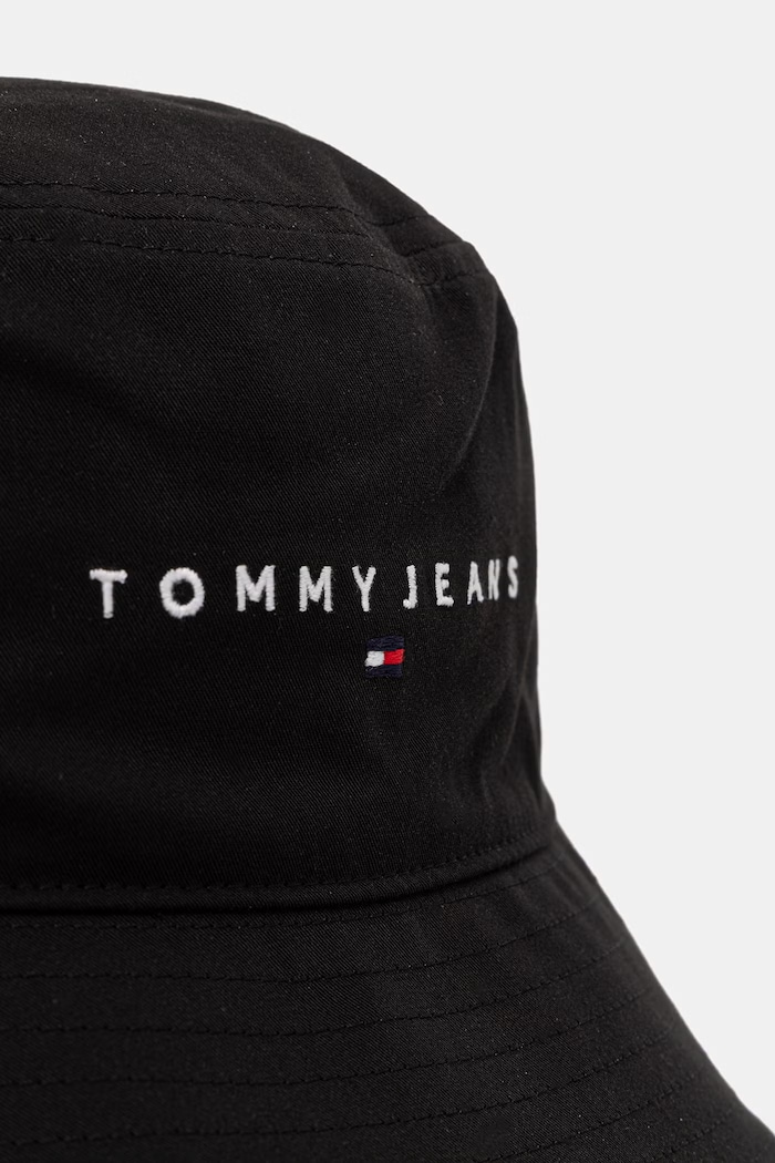 Tommy Jeans klobúk bucket pánsky bavlnený AM0AM14201 čierna SS26