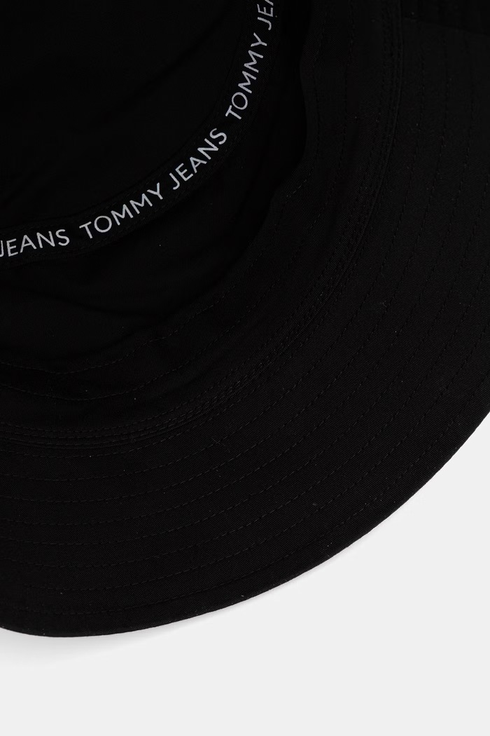 Tommy Jeans klobúk bucket pánsky bavlnený čierna AM0AM14201