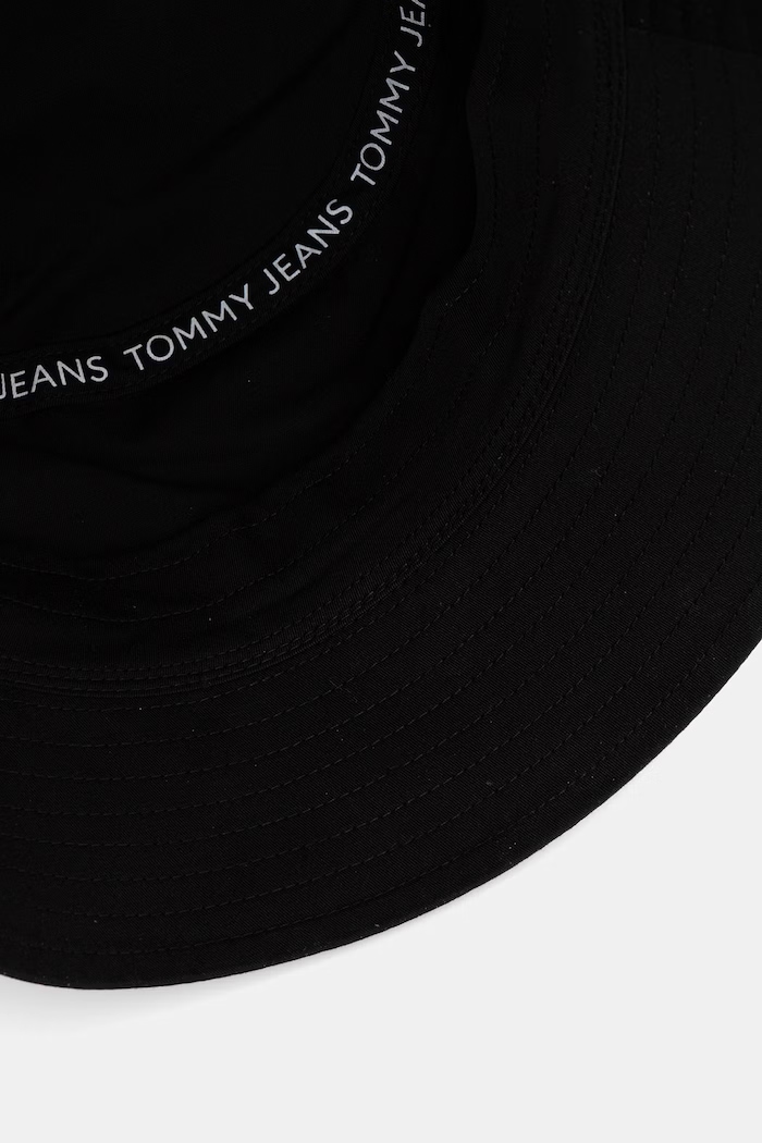 Tommy Jeans klobúk bucket pánsky bavlnený čierna AM0AM14201