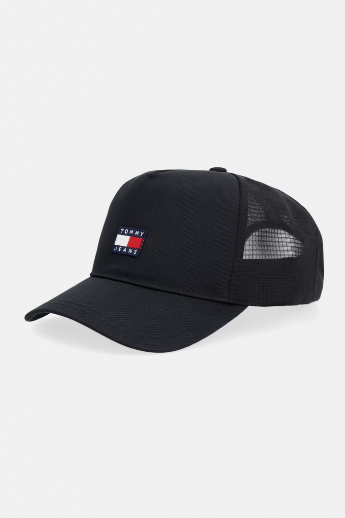 Tommy Jeans šiltovka trucker pánska čierna AM0AM14202