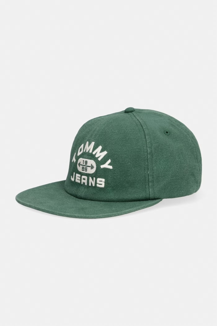 Tommy Jeans șapcă pentru bărbați, din bumbac verde AM0AM14207