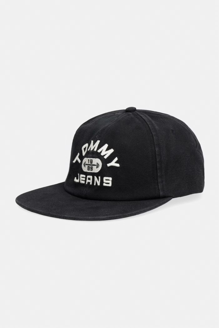 Tommy Jeans șapcă pentru bărbați, din bumbac negru AM0AM14207