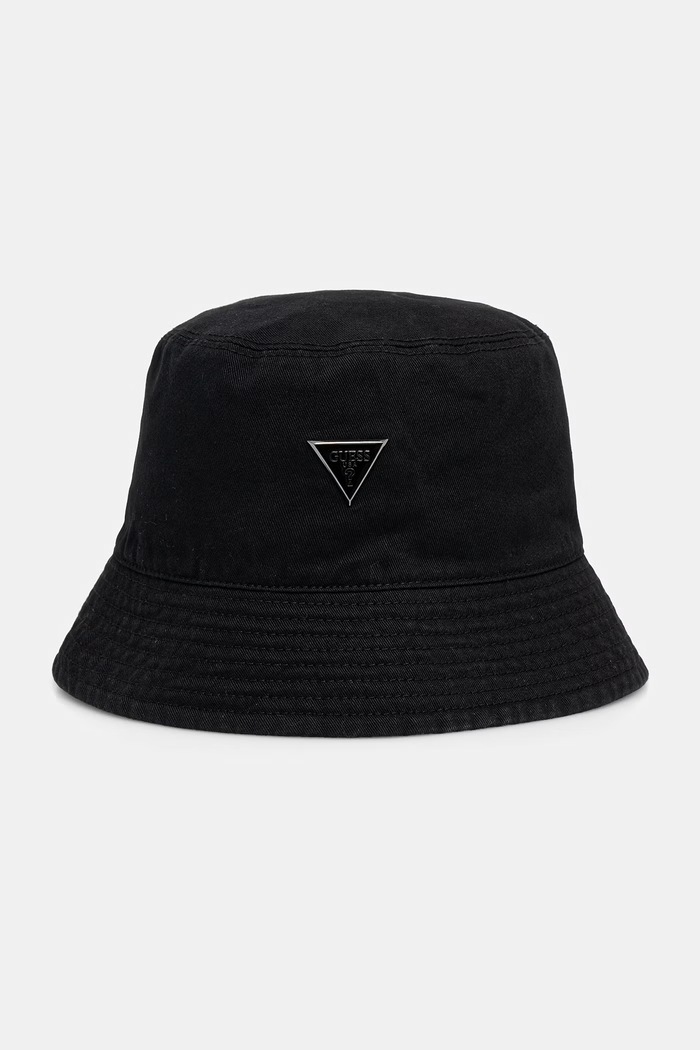 Guess Pălărie tip bucket pentru bărbați, din bumbac negru AM9608.POL01